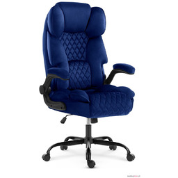 Fotel biurowy obrotowy HC-1033 Tkanina Welur Granatowy