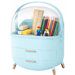 NETTLIFE Luksusowy organizer do makijażu, duży, przenośny, wodoodporny