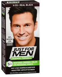 Just For Men, szampon koloryzujący, naturalna czerń H-55
