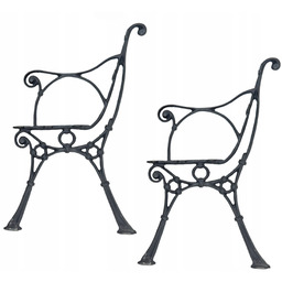 Noga do ławki żeliwna retro z podłokietnikiem, nogi