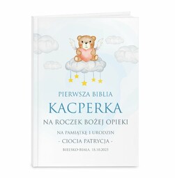 Biblia rozmiar M z nadrukiem dla chłopca