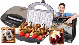 Gofrownica Duża Moc 1000W 2 Gofry Non-stick