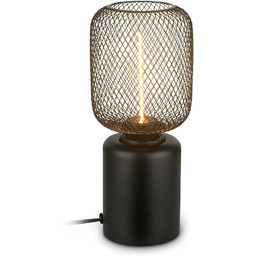 BRILONER - Lampa stołowa z drucianą siatką, przełącznik