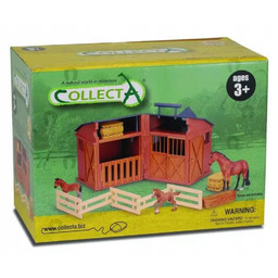 Stajnia z akcesoriami Deluxe pudełko kartonowe Collecta książka