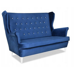 Sofa kanapa INDYGO KOBALT chabrowy aksamit VELVET