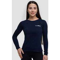 GymBeam Damska koszulka z długim rękawem Basic Navy