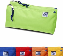 Oxford Piórnik z poliestru, trwały, podwójny, jasnozielony, jasnozielony,