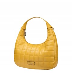 Torebka Damska Shopper Crossbody Mała Pikowana PUCCINI Żółta