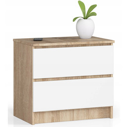 Komoda szafka K60 2 szuflady sonoma-biały Akd