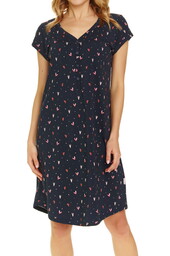 Koszula Nocna Doctor Nap TCB.7132 Hearts granatowa