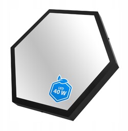 Panel Led Hexagon Plafon Natynkowy 55CM 40W Czarny