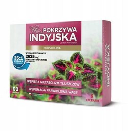 Pokrzywa Indyjska - Wspomaga odchudzanie, 60 tabletek