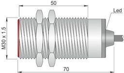 Czujnik indukcyjny 30 mm SI30-C10 PNP NC