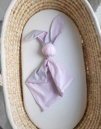 Miękka przytulanka kocyk króliczek z bawełny - Różowo/