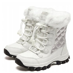 Hobibear Śniegowce Damskie Białe Wysokie 40 Żnc