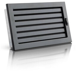 Kratka kominkowa KRVZ 450x170 mm z żaluzją czarna