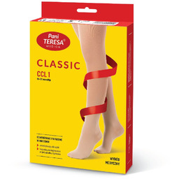 Podkolanówki Przeciwżylakowe Pani Teresa Ccl1 Długie Beżowe S,