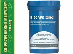 BICAPS ZINC 60 KAPSUŁEK Odporność Skóra Włosy Paznokcie