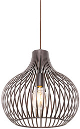 QAZQA Nowoczesna lampa wisząca brązowa 38 cm -