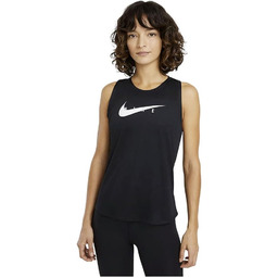 Nike Damska koszulka Nike Swoosh Run Czarny/Silv Reflexion