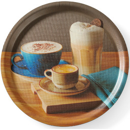 Taca antypoślizgowa do serwowania okrągła z nadrukiem śr.