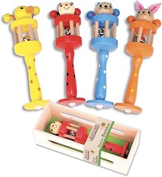 Bontempi 561410 instrument muzyczny grzechotka z drewna losowy