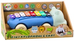 Cymbałki Hipopotam Na Kółkach Instrument Dla Dzieci Kolorowe
