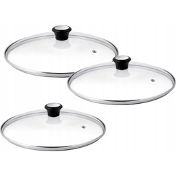 Komplet szklane pokrywki Tefal 24/26/28 3el