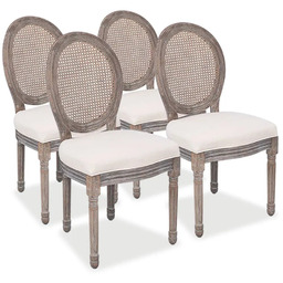 Edinos 4 sztuki drewnianych krzeseł bankietowych ecru W0-S90