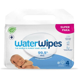 WATERWIPES Baby Wipes chusteczki nawilżane dla dzieci 4x60szt.