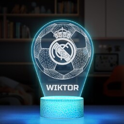 Lampka LED L 3D z nadrukiem na szkle