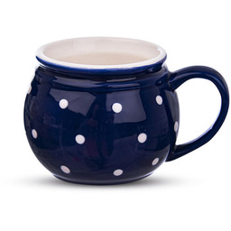 Orion Ceramiczny kubek KROPKI niebieski 200 ml