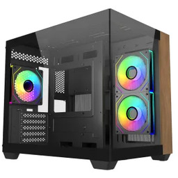 Cooler Master Elite 481 Wood Czarno-brązowy Obudowa