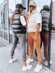 Spodnie damskie dresowe joggery MORELO morelowe Dstreet UY1584-XL/XXL