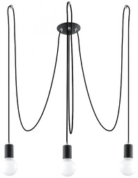 Lumes Industrialny żyrandol 3 klosze E827-Edisos