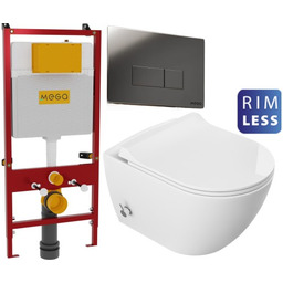 Miska WC z funkcją bidetu Rimless 51x36x32,5 cm