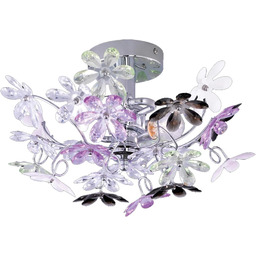 Lampa sufitowa rustykalna z motywem kwiatowym 2xE14 38