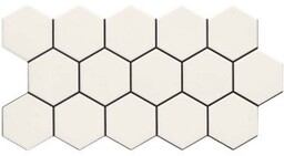 Gres szkliwiony hiszpański Realonda HEX SNOW mat 26,5x51