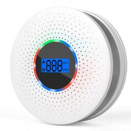 Czujnik Czadu i Dymu Detektor Tlenku Węgla Certyfikowany