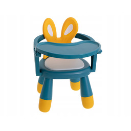 Krzesełko stolik do karmienia i zabawy żółto-niebieski