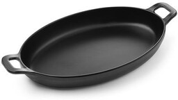 RONDELEK CZARNY LITTLE CHEF OWALNY 263x140mm Z UCHWYTAMI