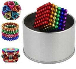NEOCUBE KLOCKI KULKI MAGNETYCZNE 5mm 216szt TĘCZA