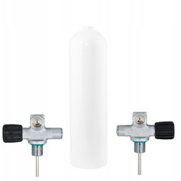 Butla Polaris aluminiowa 200BAR, 11,1 L biała,zawór