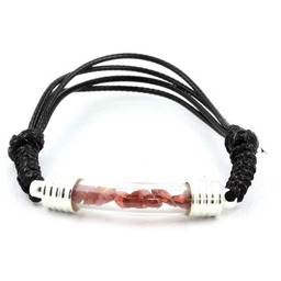 Kamienie i minerały. Bransoletka z surowego granatu rodolitowego.