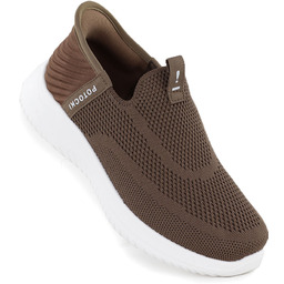 Półbuty sportowe damskie slip on brązowe Potocki BK01312