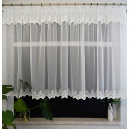 Mg Firanka haftowana na woalu, delikatna 250x120cm szyta