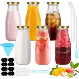 6 szklanych butelek 280 ml, szklane butelki