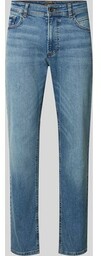 Jeansy o kroju regular fit w jednolitym kolorze