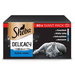 Sheba Delicacy Rybne Smaki w galaretce 80x85g