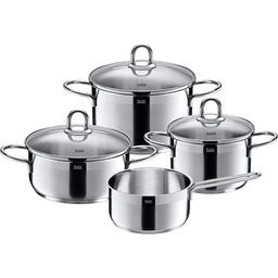 Silit Diamant Zestaw Garnków Indukcyjnych, Stainless Steel, Srebrny,